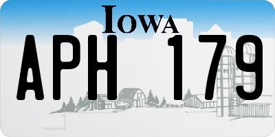 IA license plate APH179