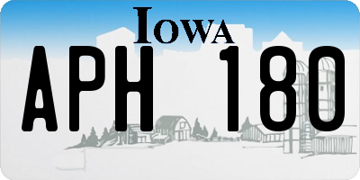 IA license plate APH180