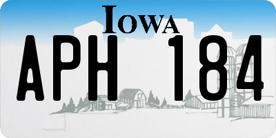 IA license plate APH184
