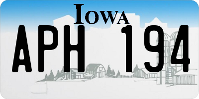 IA license plate APH194