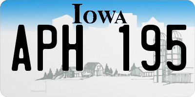 IA license plate APH195