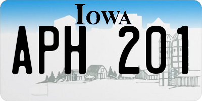 IA license plate APH201