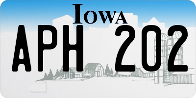 IA license plate APH202