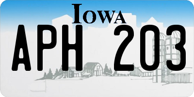 IA license plate APH203