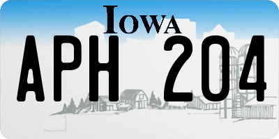 IA license plate APH204
