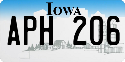 IA license plate APH206