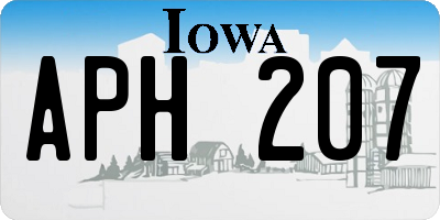 IA license plate APH207