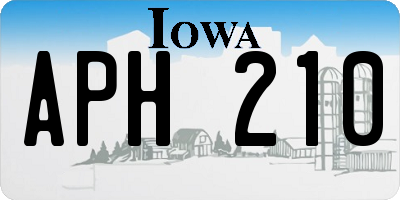 IA license plate APH210