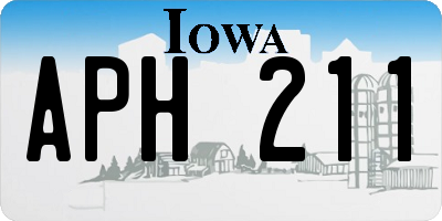 IA license plate APH211