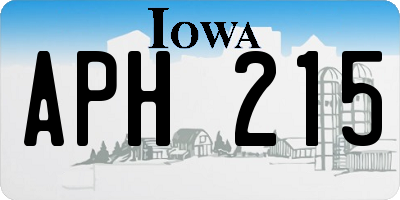 IA license plate APH215