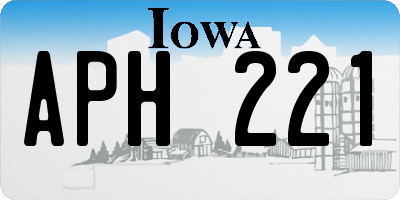 IA license plate APH221