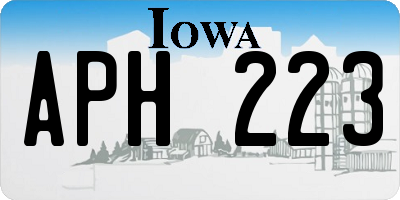 IA license plate APH223