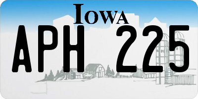 IA license plate APH225