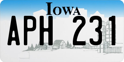 IA license plate APH231