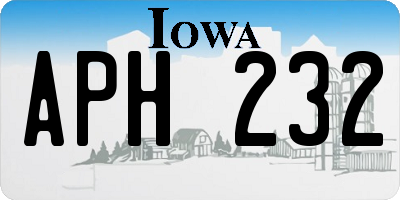 IA license plate APH232