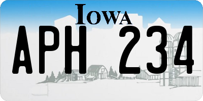 IA license plate APH234