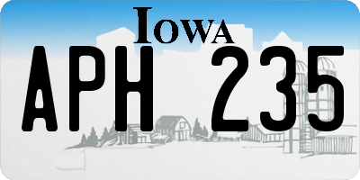 IA license plate APH235