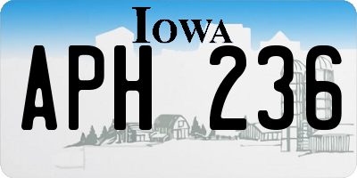 IA license plate APH236