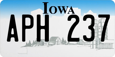 IA license plate APH237