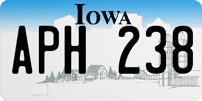 IA license plate APH238