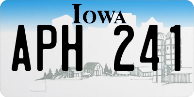 IA license plate APH241