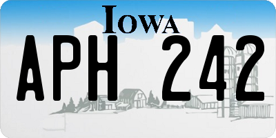 IA license plate APH242