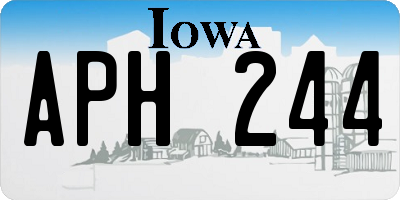 IA license plate APH244