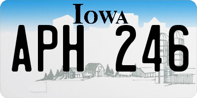 IA license plate APH246