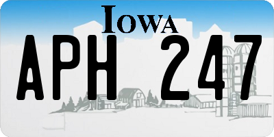 IA license plate APH247