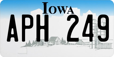 IA license plate APH249