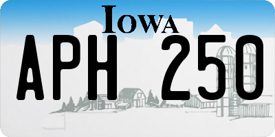 IA license plate APH250