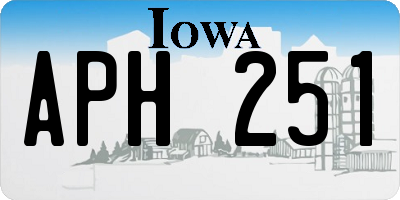 IA license plate APH251