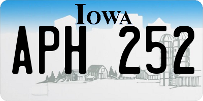 IA license plate APH252