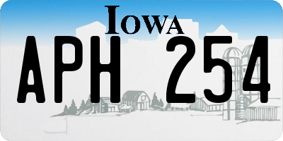 IA license plate APH254