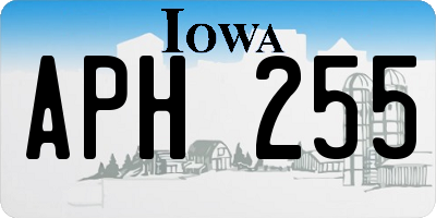 IA license plate APH255