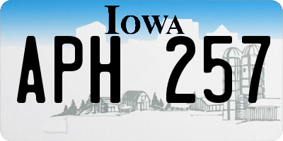 IA license plate APH257