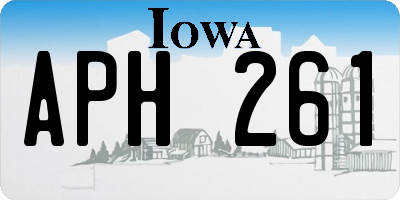 IA license plate APH261