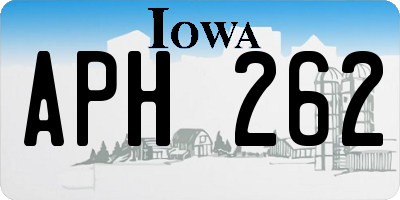 IA license plate APH262