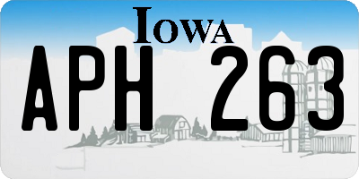 IA license plate APH263