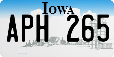 IA license plate APH265