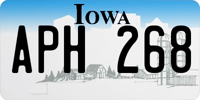 IA license plate APH268
