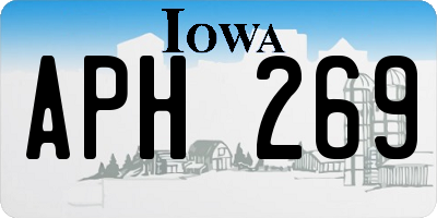 IA license plate APH269