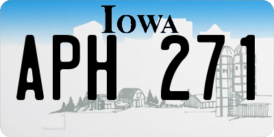 IA license plate APH271