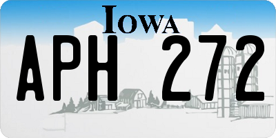 IA license plate APH272