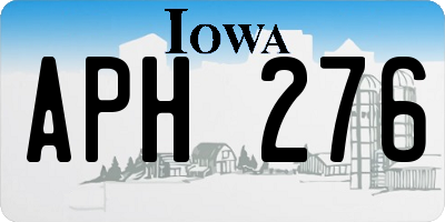 IA license plate APH276