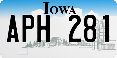 IA license plate APH281