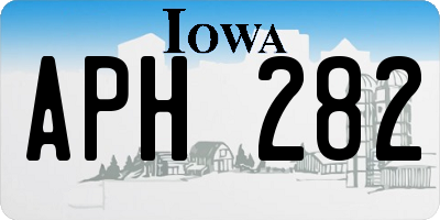 IA license plate APH282