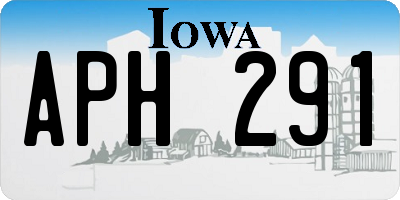 IA license plate APH291