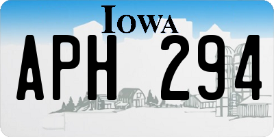 IA license plate APH294