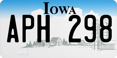 IA license plate APH298